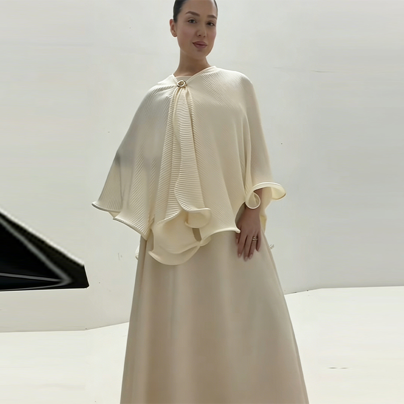 Women Formal Wear Set - Romantik Zarif Şal Elbise Seti Zarif