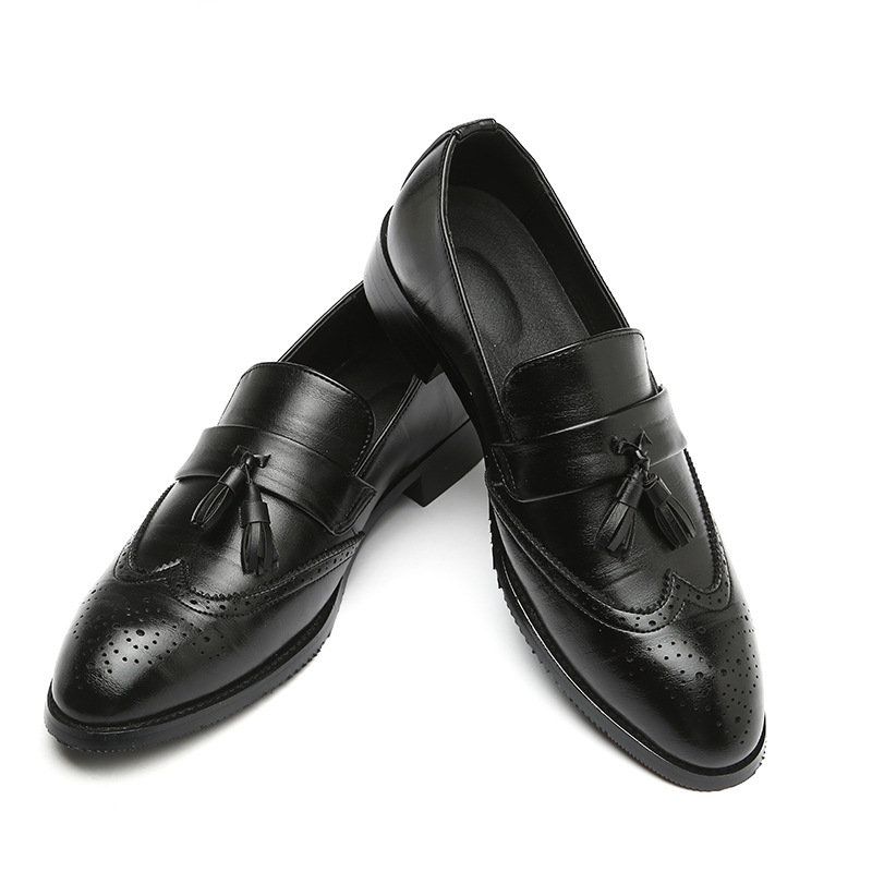Women Formal Office Wear Shoes - Klasik Erkek Deri Püsküllü Loaferlar El