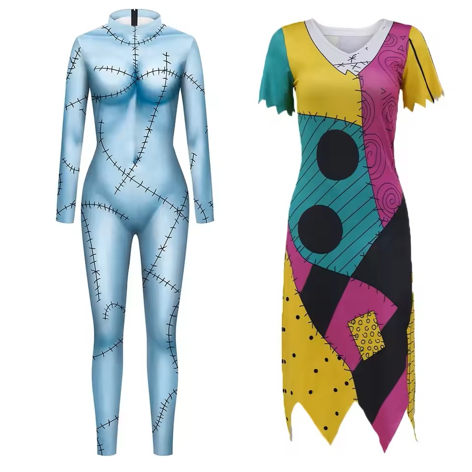Shift Dress Sleeveless - Cadılar bayramı Anime Film Sally Cosplay