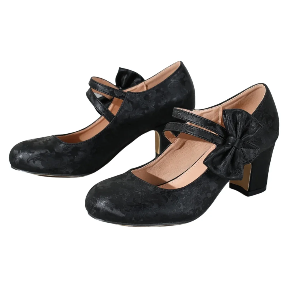 Women Formal Office Wear Shoes - Büyük beden kadın ayakkabıları fiyonklu Mary