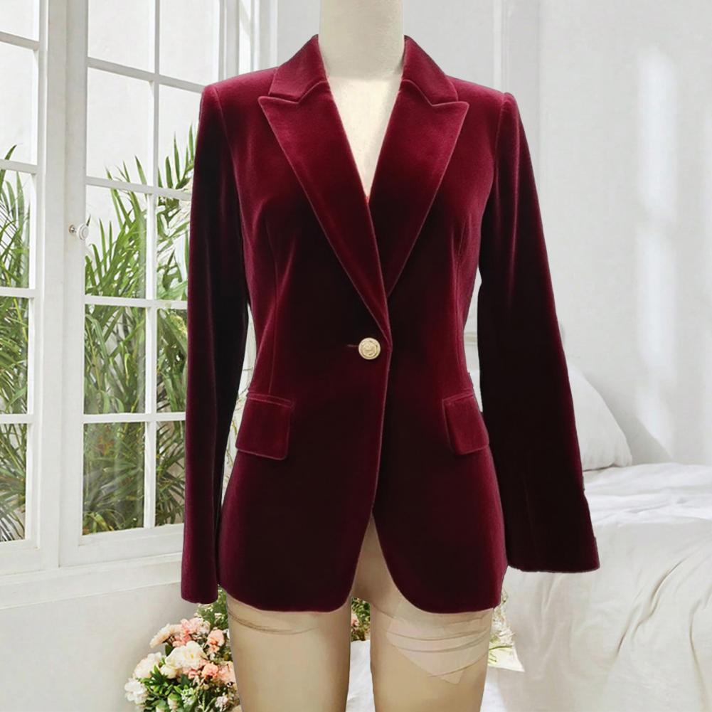 Women Formal Wear With Blazer - Kadife Büyük Beden Kadınlar İçin Sivri