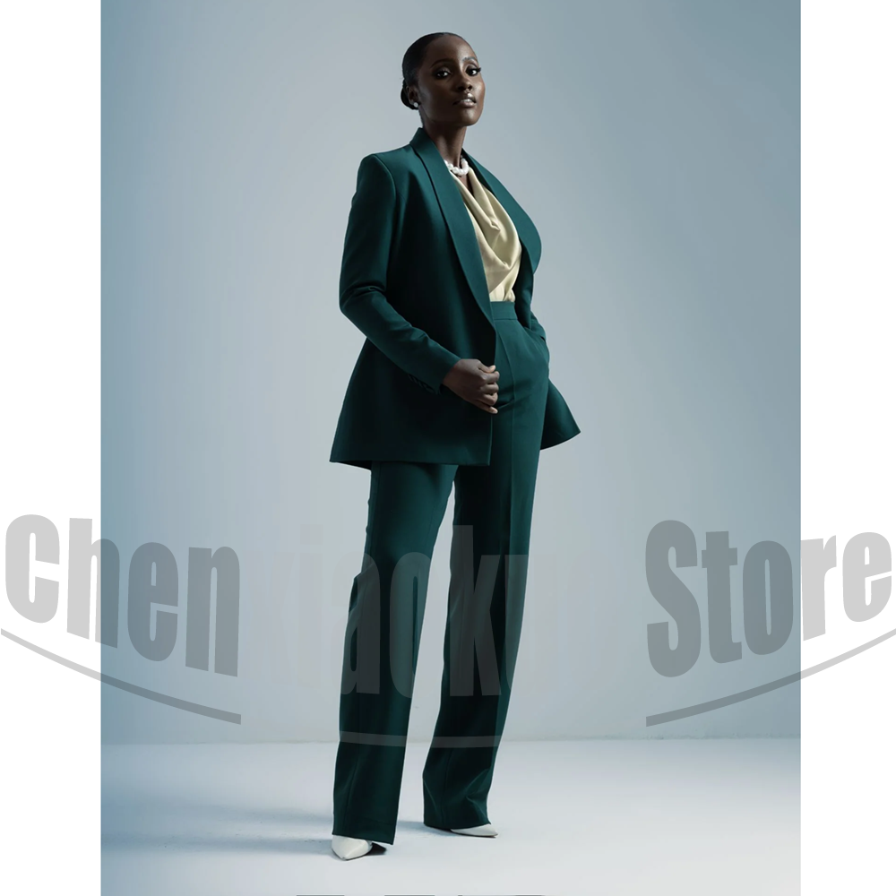 Women'S Formal Wear Pants Suit - Kadın Takım Elbise Kemerli Blazer ve