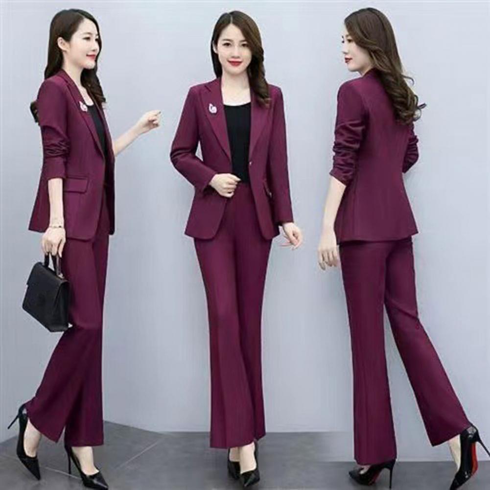 Women'S Formal Wear Pants Suit - 2 Parça/Set Bayan Resmi Ceket Pantolon