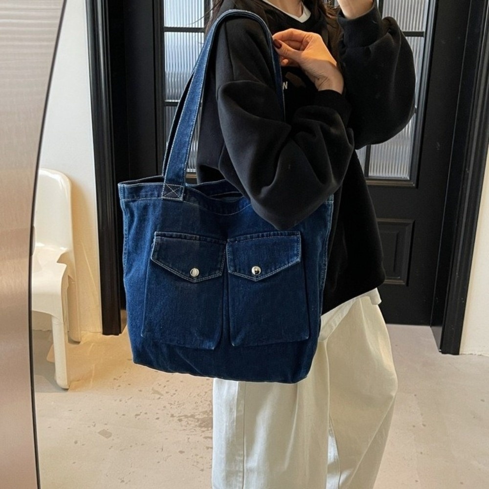 Büyük Kapasiteli Denim Omuz Ça - Shoulder Bag Structured incelemesi ve fiyatı