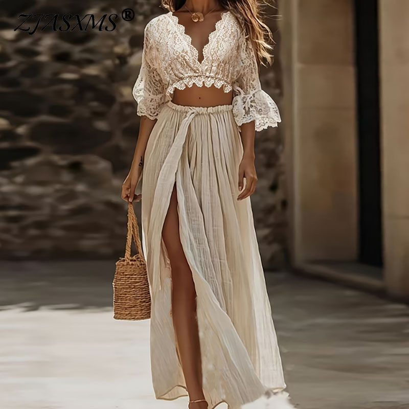 Kadınlar İçin Bohem Dantel İki - Women Formal Wear Set incelemesi ve fiyatı