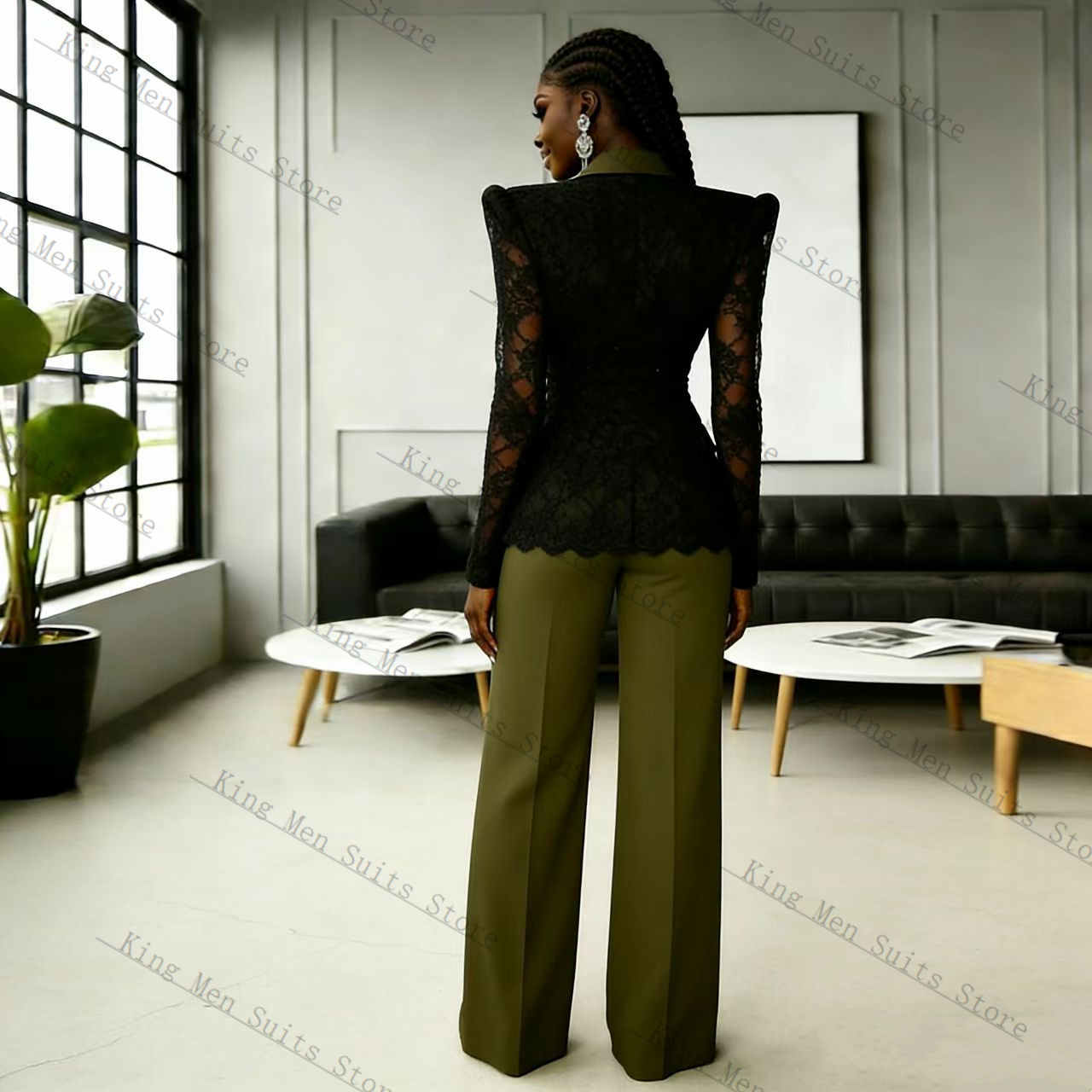 Yeşil Siyah Dantel Kadın Takım - Women Formal Wear Black incelemesi ve fiyatı