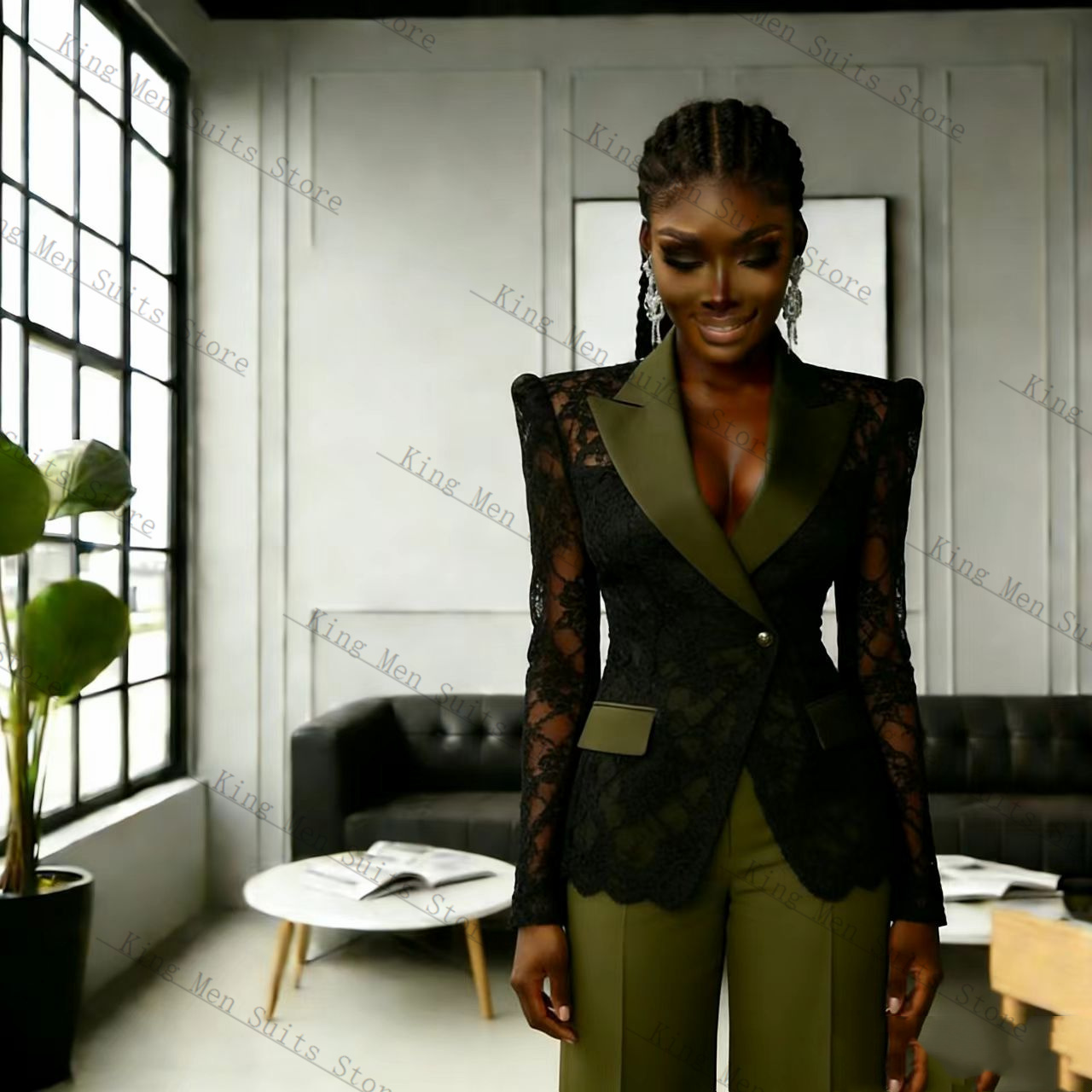 Yeşil Siyah Dantel Kadın Takım - Women Formal Wear Black incelemesi ve fiyatı