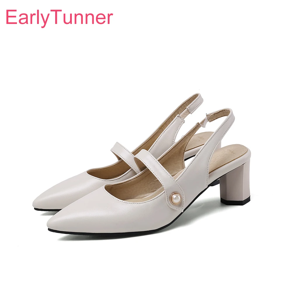 Yazlık Yeni Şık Bej Siyah Slin - Slingback Heel Formal incelemesi ve fiyatı