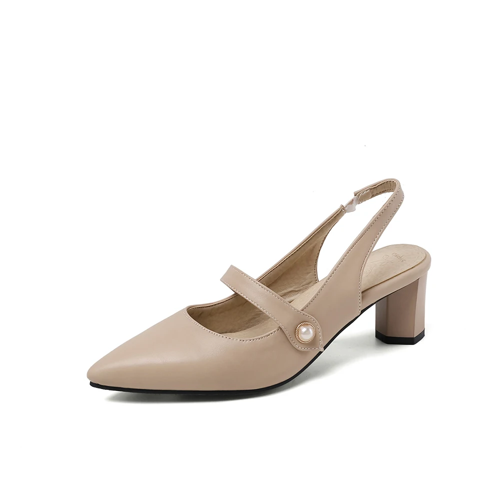 Yazlık Yeni Şık Bej Siyah Slin - Slingback Heel Formal incelemesi ve fiyatı