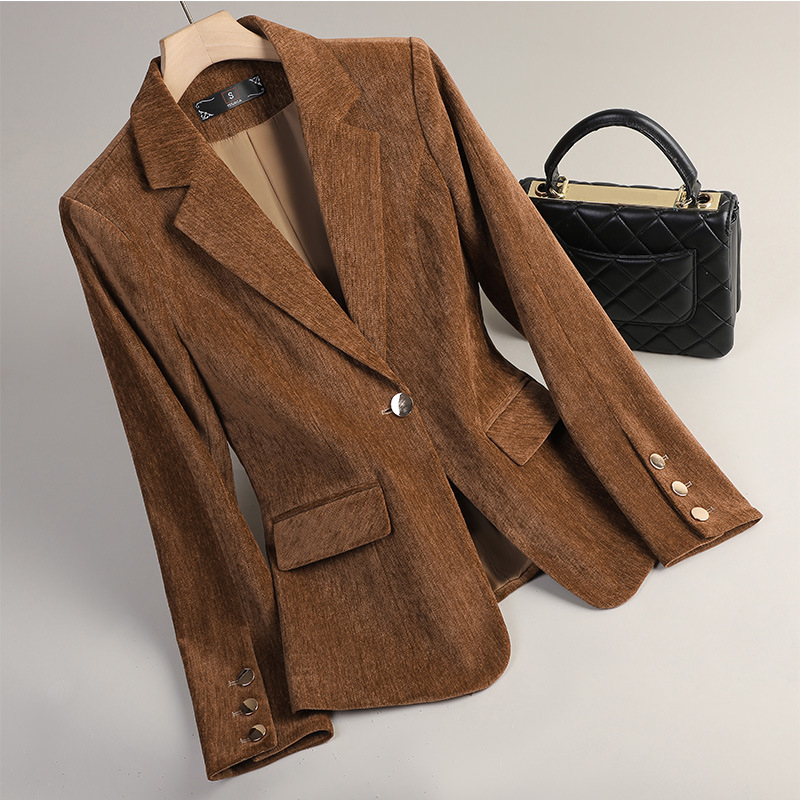 Sarı Altın Kadife Blazer Kadın - Women Formal Wear Winter incelemesi ve fiyatı