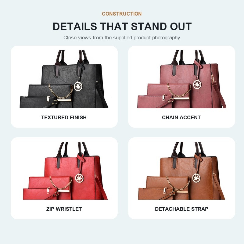 Kadın 3 Parçalı Çanta Seti Büy - Shoulder Bag Structured incelemesi ve fiyatı