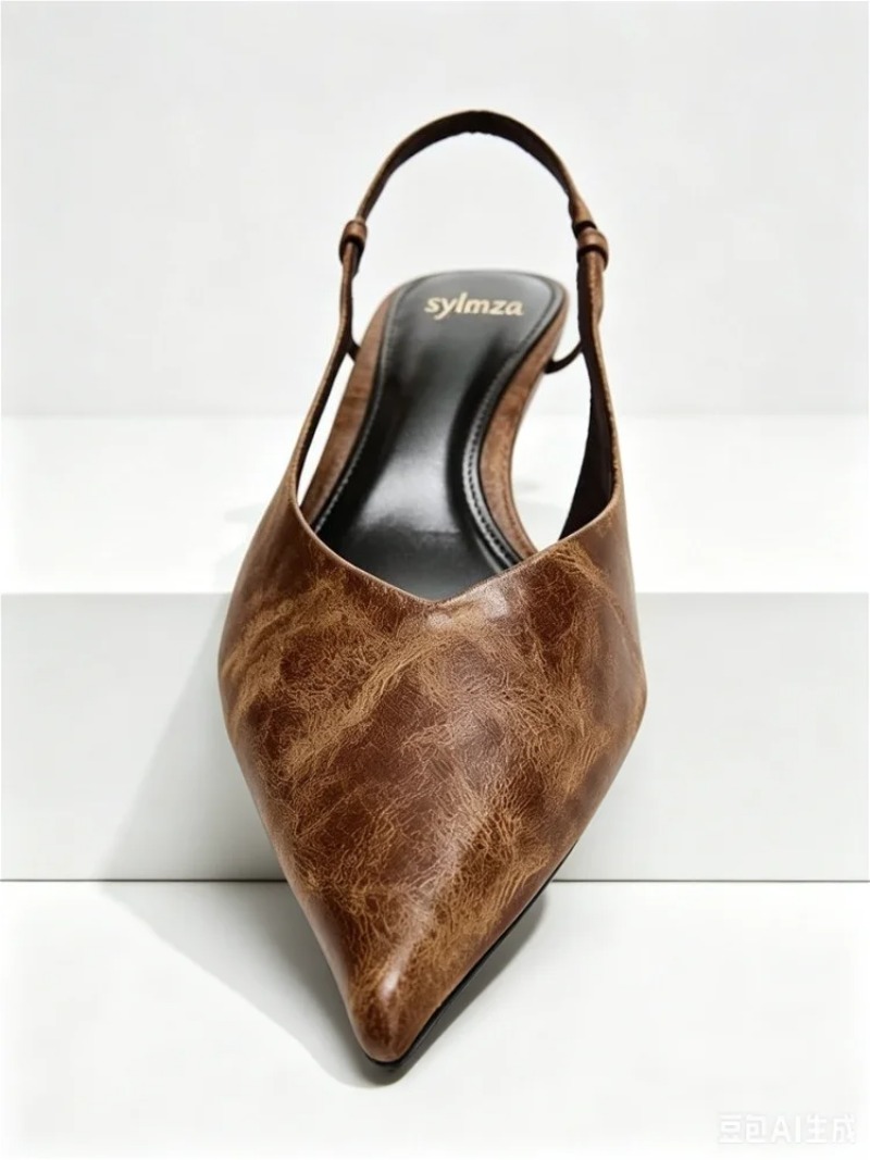Retro Kahverengi Yavru Kedi To - Slingback Heel Formal incelemesi ve fiyatı