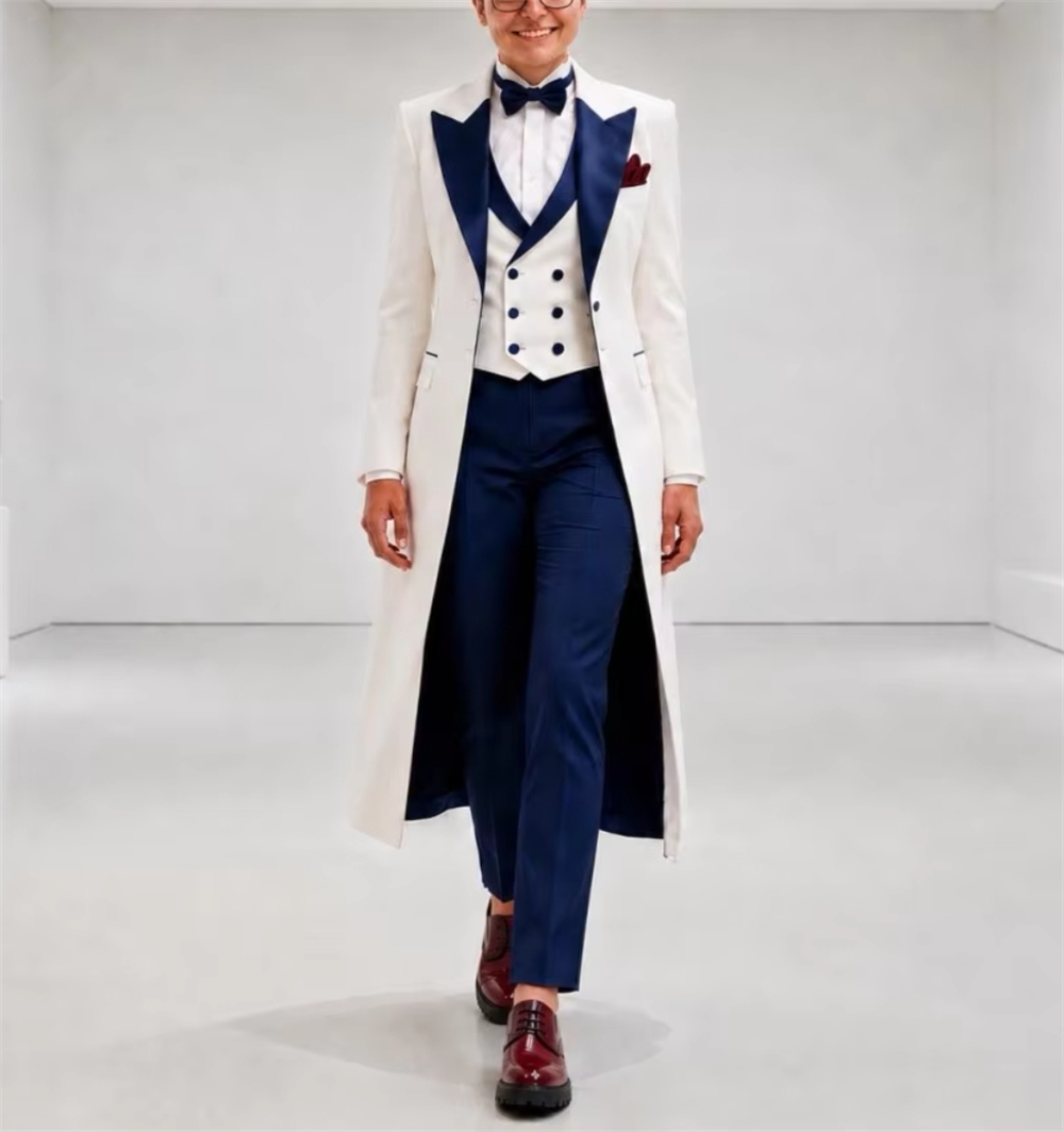 Lacivert Beyaz Kadın Ceket Tak - Women Formal Wear For Office incelemesi ve fiyatı
